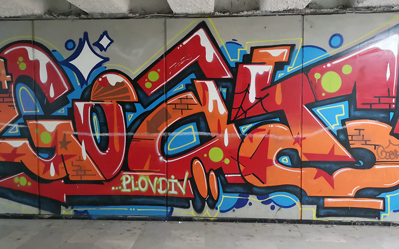 Plovdiv Graffiti & Street Art in Chifte Turkish Baths Underpass
